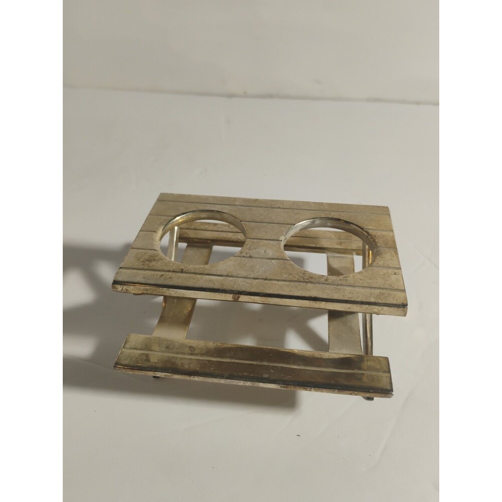 Godinger Silver Art Co . LTD Mini Picnic Table For Condiment Salt Pepper Holder